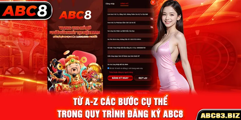 Từ A - Z các bước cụ thể trong quy trình đăng ký ABC8